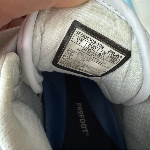 Fila Paint Splatter High Top Sneakers Women’s 11 White Y2K Streetwear - Picture 6 of 7